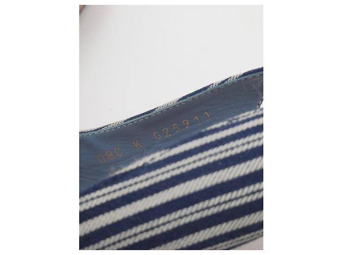 Décolleté Chanel Blu in Tessuto - vista 16