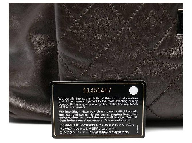 Sac à épaule en cuir marron Chanel - Années 2000 - vue 7