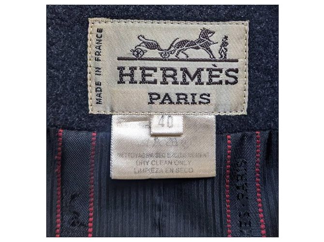 Dunkelblaue Kaschmirjacke von Hermès Bordeaux - Ansicht 3