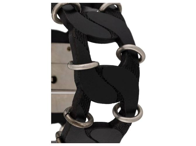 Pulseira de couro preto Gianfranco Ferré - Anos 2000 - vista 3