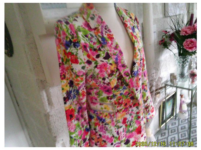 Autre Marque Conjunto de blazer e calça Manigance floral em algodão Multicor - vista 3