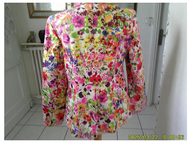 Autre Marque Conjunto de blazer e calça Manigance floral em algodão Multicor - vista 8