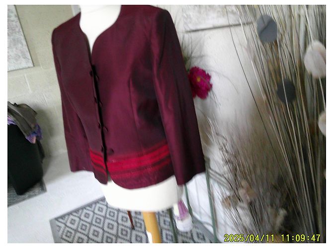Autre Marque Chaqueta Antonelle Burdeos Viscosa - vista 2