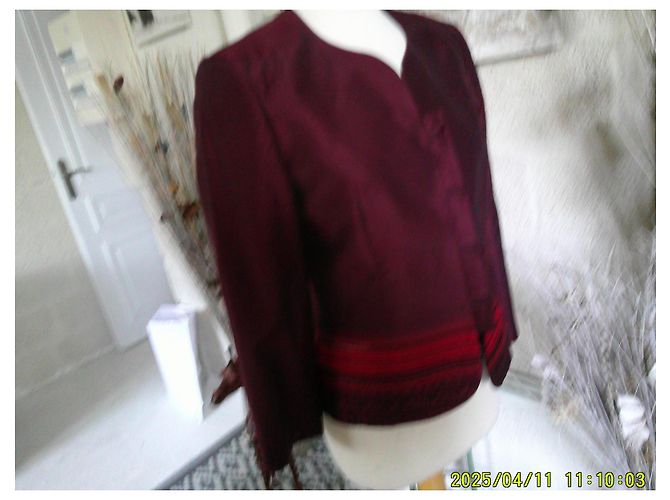 Autre Marque Chaqueta Antonelle Burdeos Viscosa - vista 3