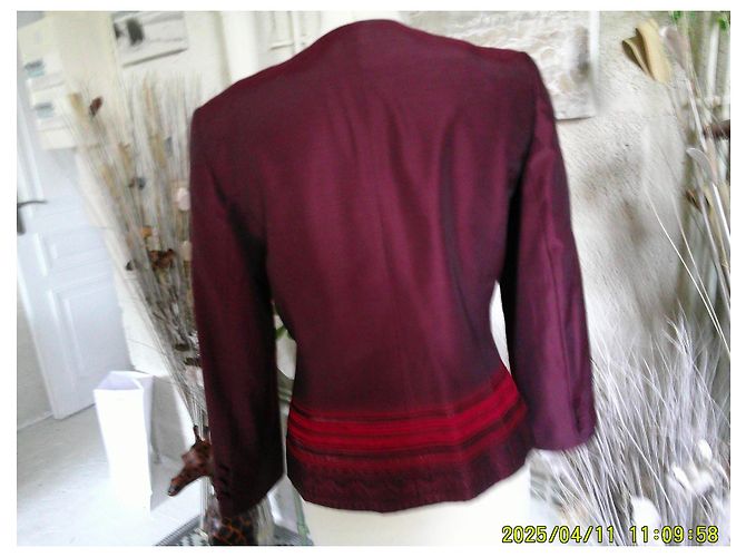 Autre Marque Chaqueta Antonelle Burdeos Viscosa - vista 4