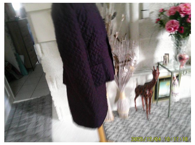 Autre Marque Traje de chaqueta y falda Strenesse púrpura acolchado Morado oscuro - vista 4