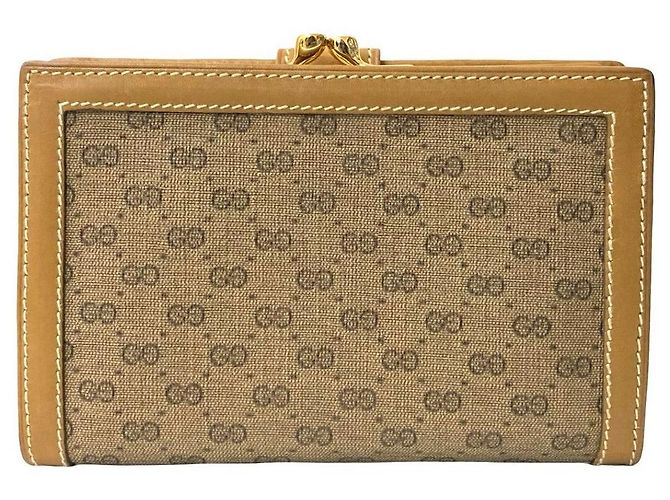 Gucci Micro GG Leder Bifold Geldbörse Braun - Ansicht 3