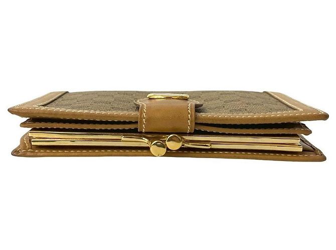 Gucci Micro GG Leder Bifold Geldbörse Braun - Ansicht 4