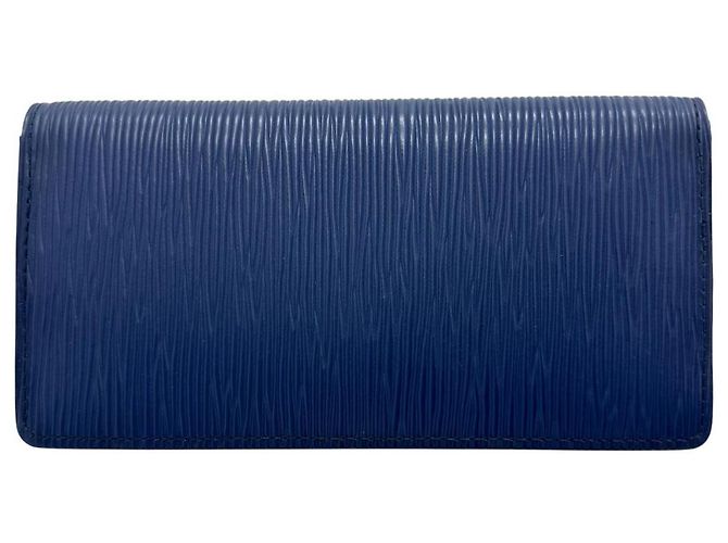 Portafoglio Lungo Epi Brazza NM di Louis Vuitton Blu - vista 3