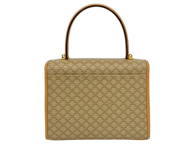 Céline Borsa 2 in 1 in pelle Macadam di Celine Marrone Beige - vista 4