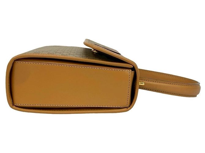 Céline Borsa 2 in 1 in pelle Macadam di Celine Marrone Beige - vista 7