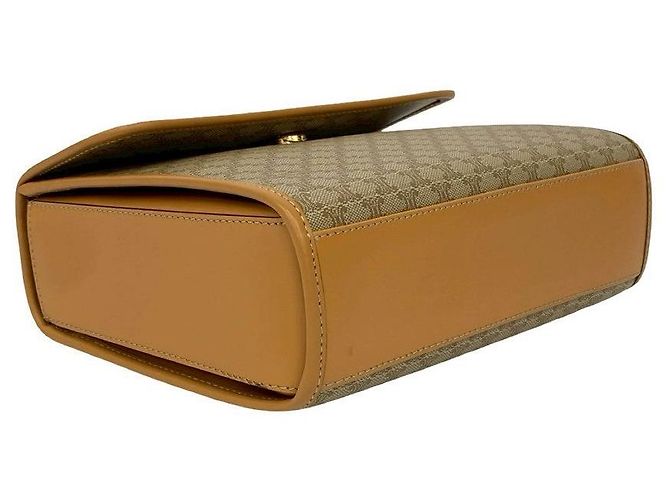 Céline Borsa 2 in 1 in pelle Macadam di Celine Marrone Beige - vista 8