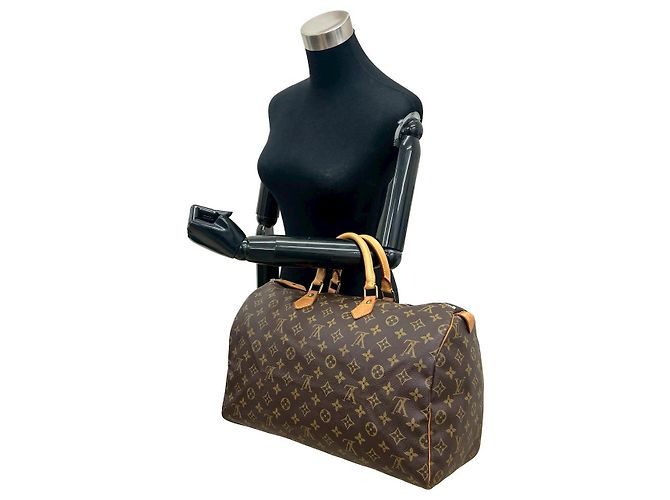 Borsa Boston in pelle Monogram Speedy di Louis Vuitton Marrone - vista 3