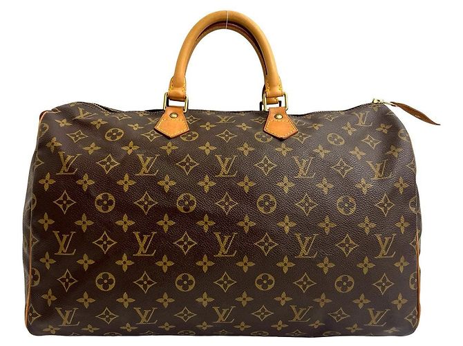 Borsa Boston in pelle Monogram Speedy di Louis Vuitton Marrone - vista 4