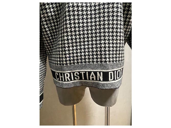 Suéter Dior Pata de Gallo de Cachemira Negro y Blanco - vista 4