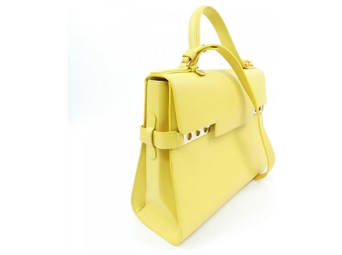 Borsa a tracolla in pelle di vitello Delvaux Tempete Giallo - vista 2