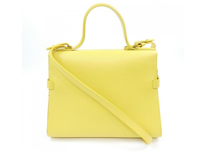 Borsa a tracolla in pelle di vitello Delvaux Tempete Giallo - vista 3