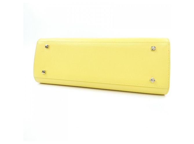 Borsa a tracolla in pelle di vitello Delvaux Tempete Giallo - vista 4