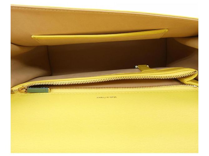 Borsa a tracolla in pelle di vitello Delvaux Tempete Giallo - vista 6