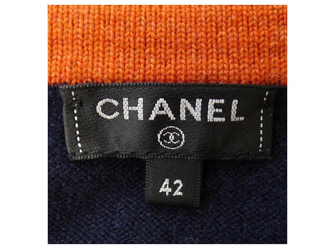 Timeless Chanel P59183K07742 Kaschmir Strick Rot Blau Marineblau - Ansicht 5