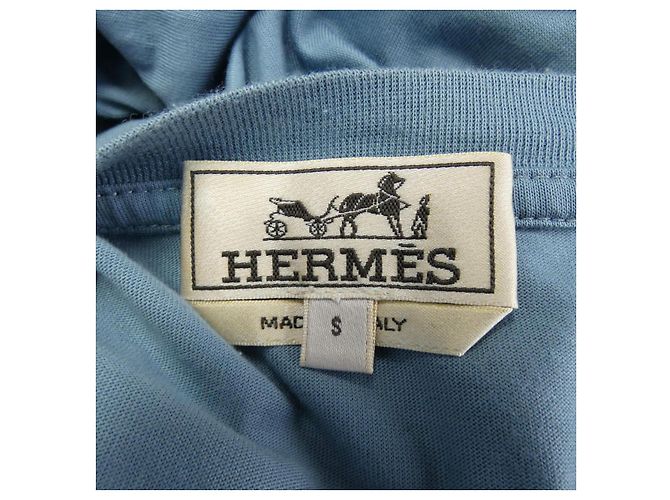 Hermès Camiseta de algodão Hermes Azul - vista 4