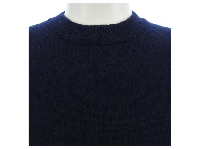 Hermès Tejido de cachemira Hermes Azul Azul marino - vista 5
