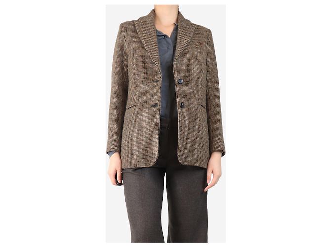 Aime Braune Tweed-Wolljacke - Größe UK 8 - Ansicht 3
