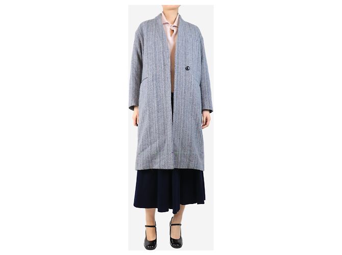 Isabel Marant Etoile Grau Henlo Wollmantel - Größe UK 8 - Ansicht 3