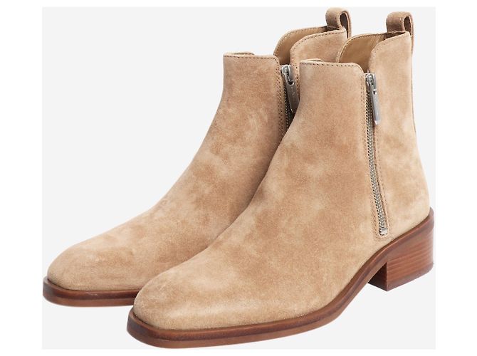 3.1 Phillip Lim Neutrale Wildleder-Stiefeletten - Größe EU 37 (UK 4) - Ansicht 2