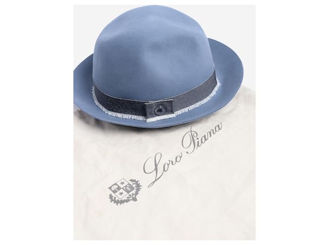Loro Piana Cappello fedora blu - vista 6