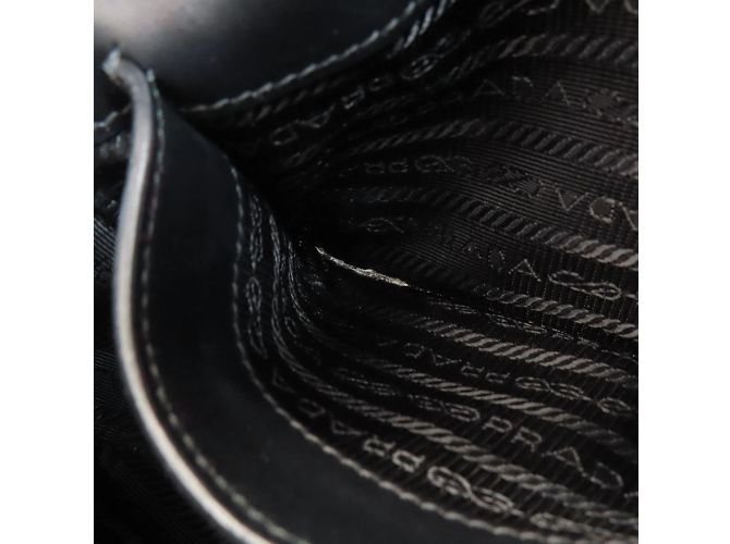 Borsa a Spalla Banana Prada in Pelle di Vitello per Donne Nero - vista 10