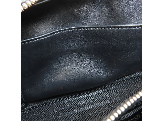 Borsa a Spalla Banana Prada in Pelle di Vitello per Donne Nero - vista 12