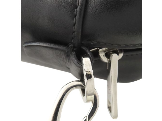 Borsa a Spalla Banana Prada in Pelle di Vitello per Donne Nero - vista 21