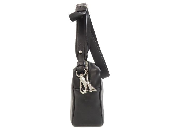 Borsa a Spalla Banana Prada in Pelle di Vitello per Donne Nero - vista 3