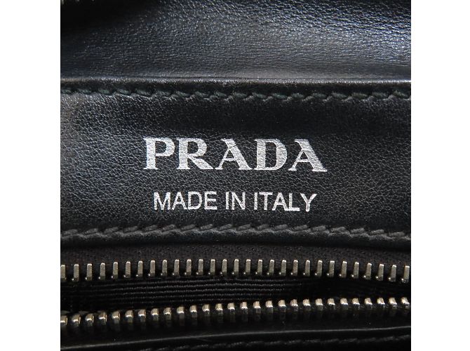 Borsa a Spalla Banana Prada in Pelle di Vitello per Donne Nero - vista 6