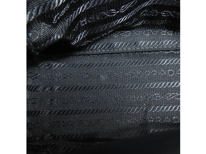 Borsa a Spalla Banana Prada in Pelle di Vitello per Donne Nero - vista 8