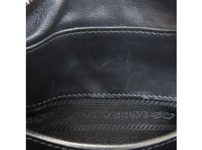 Borsa a Spalla Banana Prada in Pelle di Vitello per Donne Nero - vista 9