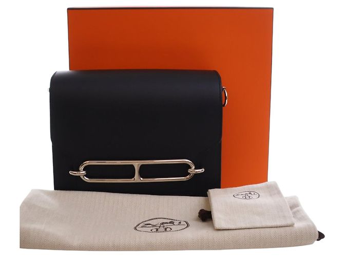 Borsa Roulis 23 Hermès in Evercolor Nero - vista 15