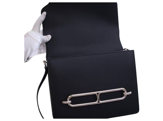 Borsa Roulis 23 Hermès in Evercolor Nero - vista 5