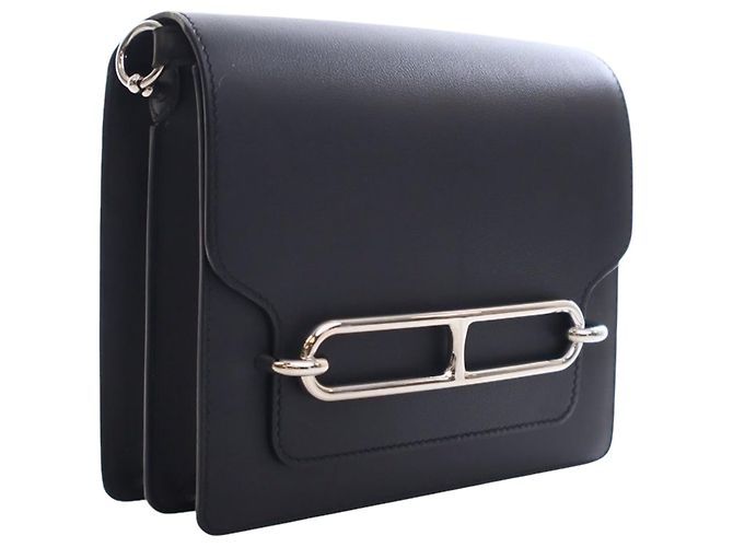Borsa Roulis 23 Hermès in Evercolor Nero - vista 6