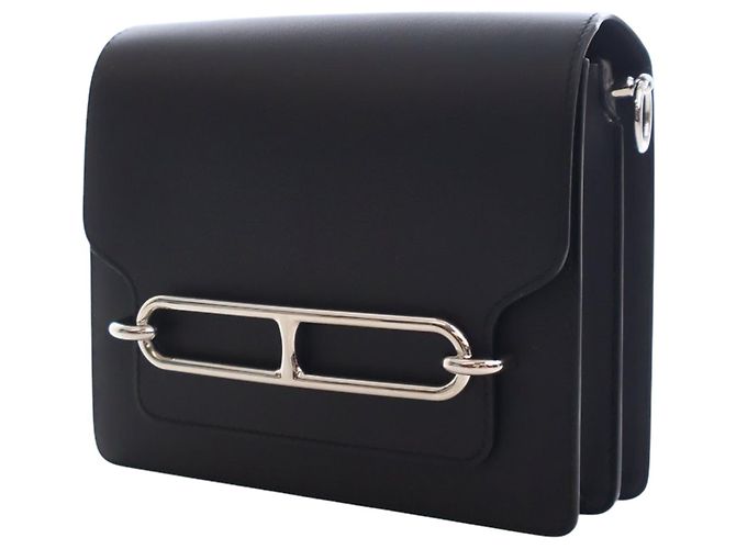 Borsa Roulis 23 Hermès in Evercolor Nero - vista 7