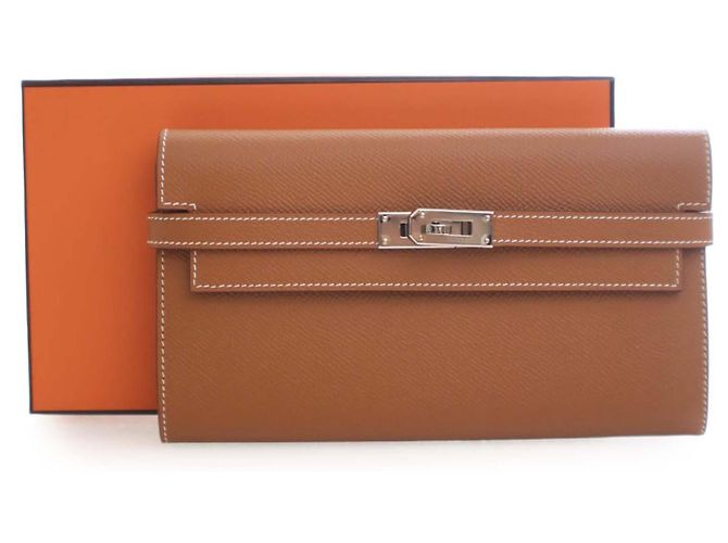 Portafoglio Longo Kelly Epsom Marrone Hermès - vista 15