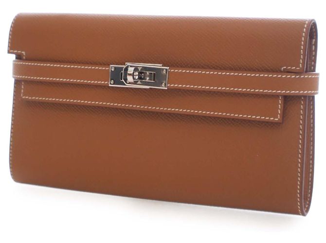 Portafoglio Longo Kelly Epsom Marrone Hermès - vista 3