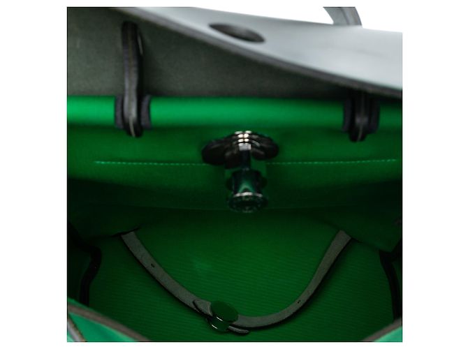 Zaino Hermès Green Toile Herbag A Dos Zip Retourne Verde - vista 4