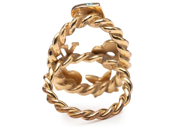 Louis Vuitton Gold Plated und Emaille Sweet Monogram Ring Golden - Ansicht 3