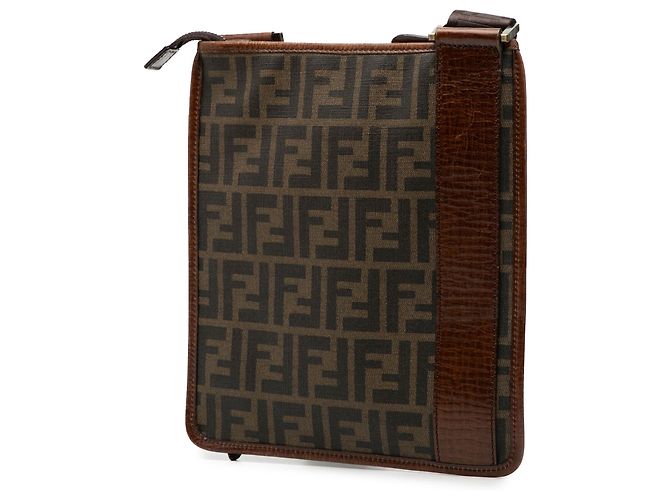 Fendi Brauner Zucca-beschichteter Canvas Umhängetasche - Ansicht 2