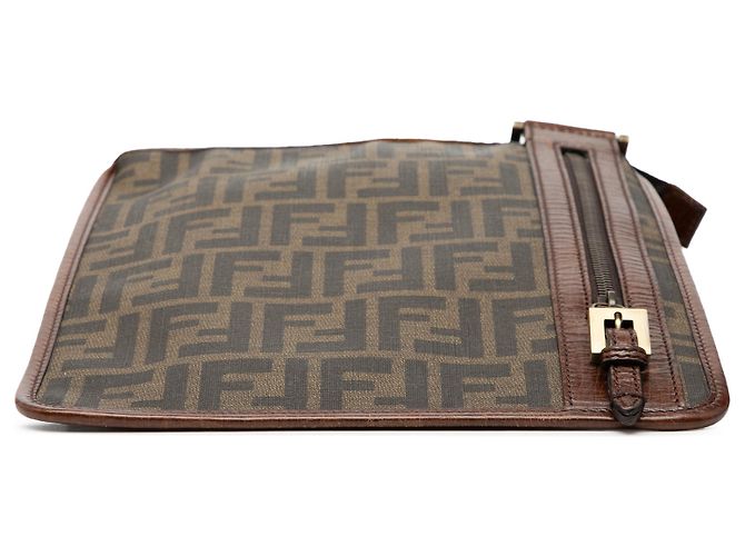Fendi Brauner Zucca-beschichteter Canvas Umhängetasche - Ansicht 3