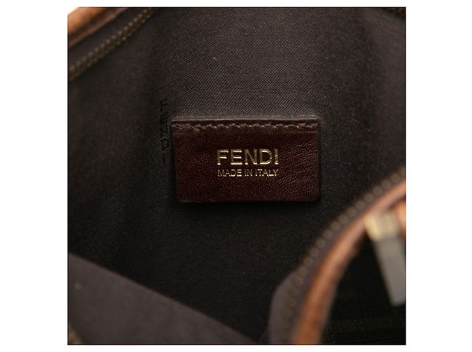 Fendi Brauner Zucca-beschichteter Canvas Umhängetasche - Ansicht 5