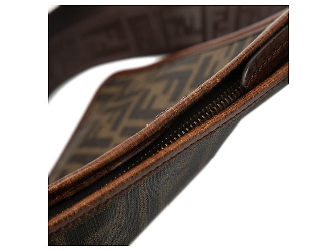 Fendi Brauner Zucca-beschichteter Canvas Umhängetasche - Ansicht 7