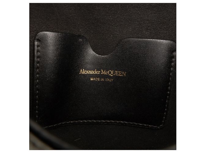 Borsa a mano mini in pelle verde con chiusura a teschio Alexander McQueen Verde oliva - vista 5